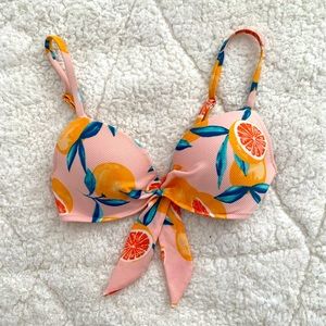 Tropical padded swim suit top